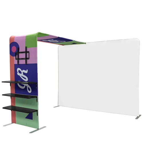  L Shaped Display Shelf & TV Rack 